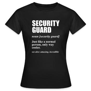 Security Security Guard Security Service - Women's T-Shirt - black - Front - AI Model Female 172 dark (172cm)