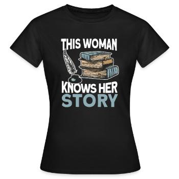Auteur Auteur - T-shirt Femme - noir - Devant - AI Model Female 172 dark (172cm)