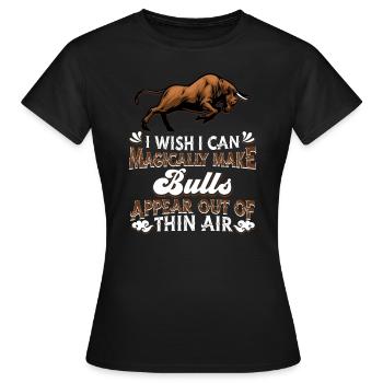 Taureau Taureau - T-shirt Femme - noir - Devant - AI Model Female 172 dark (172cm)
