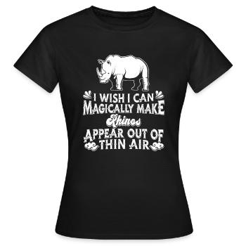 Rhino Nashorn - Frauen T-Shirt - Schwarz - Vorne - AI Model Female 172 dark (172cm)