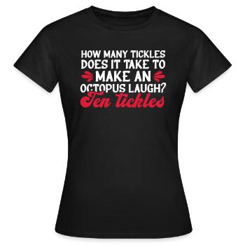 Père blagues Papa Blagues - T-shirt Femme - noir - Devant - AI Model Female 172 dark (172cm)