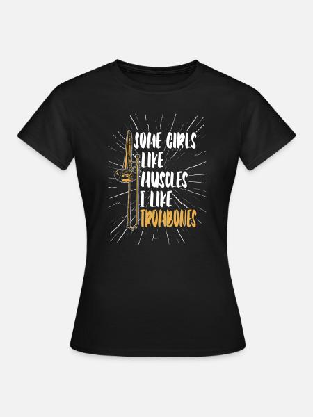 Posaune - Frauen T-Shirt - Schwarz