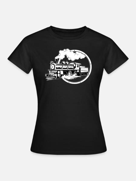 Cheminot Cheminot Train Conducteur de locomotive - T-shirt Femme - noir