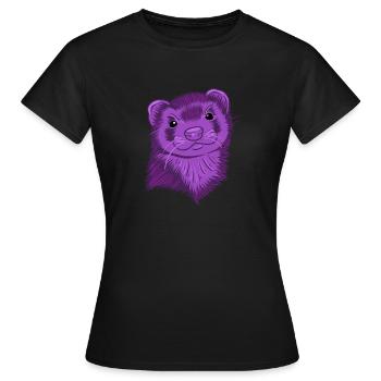 Frettchen - Frauen T-Shirt - Schwarz - Vorne - AI Model Female 172 dark (172cm)