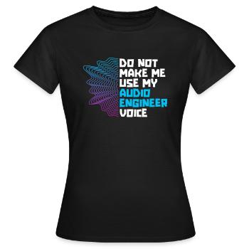 Tontechniker Sound Audio Engineer - Frauen T-Shirt - Schwarz - Vorne - AI Model Female 172 dark (172cm)