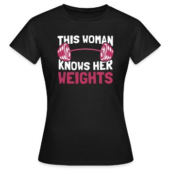 Musculation Musculation - T-shirt Femme - noir - Devant - AI Model Female 172 dark (172cm)
