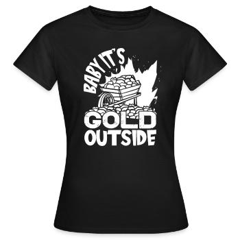Mines d’or - T-shirt Femme - noir - Devant - AI Model Female 172 dark (172cm)