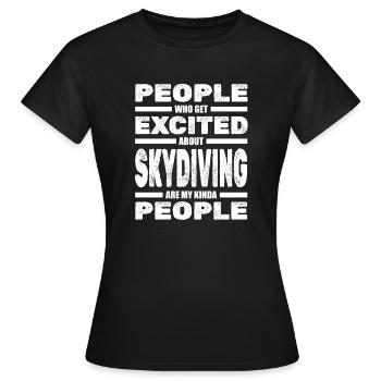 Parachutisme Parachutisme Parachutisme - T-shirt Femme - noir - Devant - AI Model Female 172 dark (172cm)