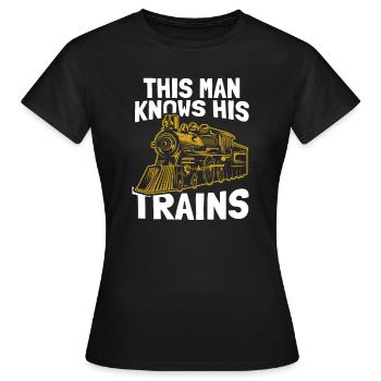 Railway Railway Train Train Train Driver - Women's T-Shirt - black - Front - AI Model Female 172 dark (172cm)