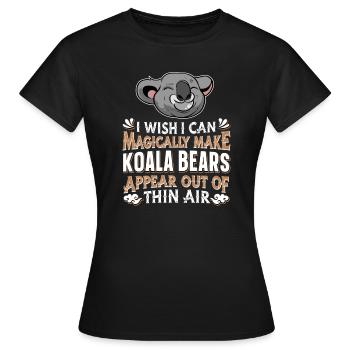 Koala Koala Bear - Women's T-Shirt - black - Front - AI Model Female 172 dark (172cm)