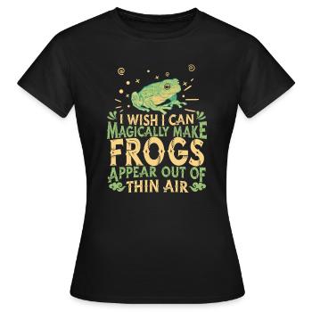 Frosch Frösche Amphibie - Frauen T-Shirt - Schwarz - Vorne - AI Model Female 172 dark (172cm)