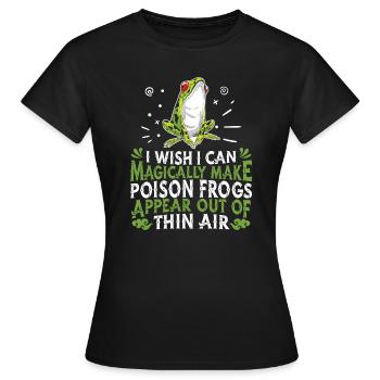Frosch Frösche Amphibie - Frauen T-Shirt - Schwarz - Vorne - AI Model Female 172 dark (172cm)