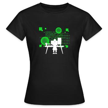 Programmer Coder Software Developer - Women's T-Shirt - black - Front - AI Model Female 172 dark (172cm)