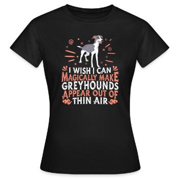 Greyhound Dog - Women's T-Shirt - black - Front - AI Model Female 172 dark (172cm)
