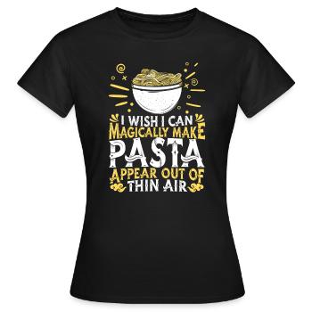 Pâtes Pâtes Plats Pâtes Spaghetti - T-shirt Femme - noir - Devant - AI Model Female 172 dark (172cm)