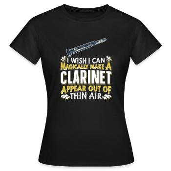 Clarinet Clarinet - Women's T-Shirt - black - Front - AI Model Female 172 dark (172cm)