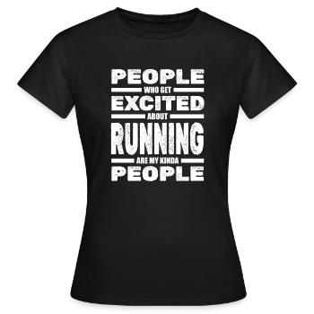 Jogging Running Running Runner Runners - Women's T-Shirt - black - Front - AI Model Female 172 dark (172cm)