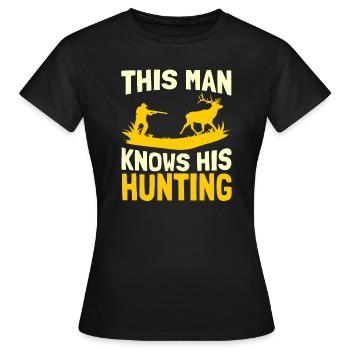Hunter Hunting Hunting - Women's T-Shirt - black - Front - AI Model Female 172 dark (172cm)