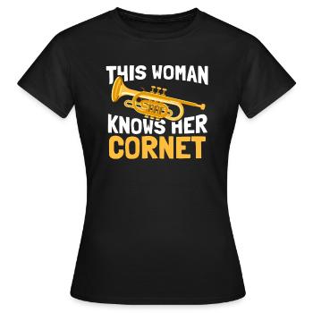 Spielmannszug Fanfarenzug Clarinette Musique de cuivres - T-shirt Femme - noir - Devant - AI Model Female 172 dark (172cm)