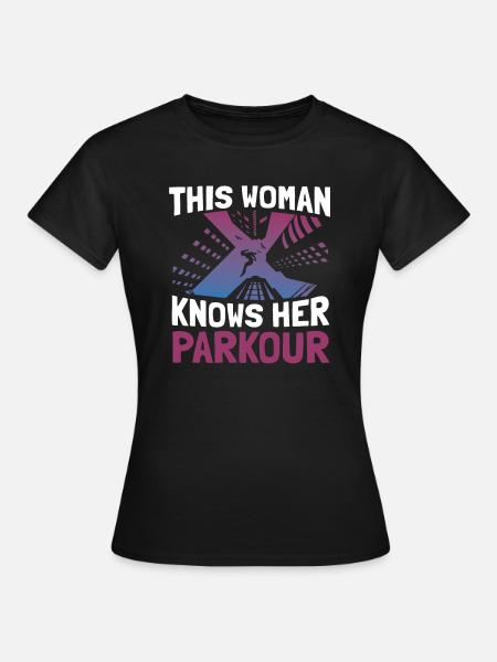 Parkour Runner - Frauen T-Shirt - Schwarz