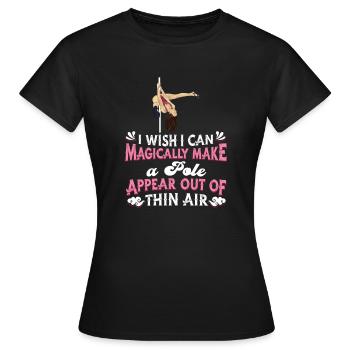 Pole Dance Pole Fitness - T-shirt Femme - noir - Devant - AI Model Female 172 dark (172cm)