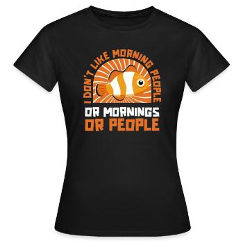 Poisson-clown - T-shirt Femme - noir - Devant - AI Model Female 172 dark (172cm)