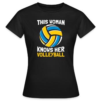 Volleyball Beach Volleyball - Women's T-Shirt - black - Front - AI Model Female 172 dark (172cm)