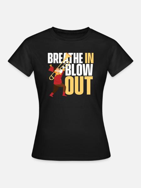 Posaune - Frauen T-Shirt - Schwarz
