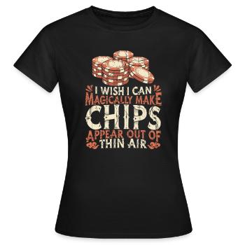 Poker Pokerspieler Texas Holdem - Frauen T-Shirt - Schwarz - Vorne - AI Model Female 172 dark (172cm)