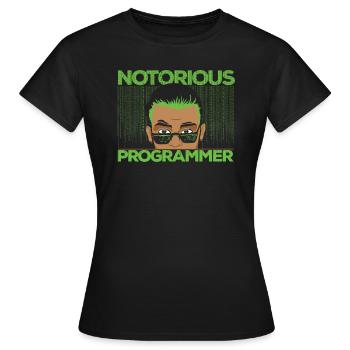 Programmer Coder Software Developer - Women's T-Shirt - black - Front - AI Model Female 172 dark (172cm)