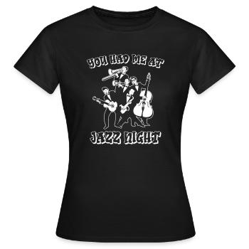 Jazz - T-shirt Femme - noir - Devant - AI Model Female 172 dark (172cm)