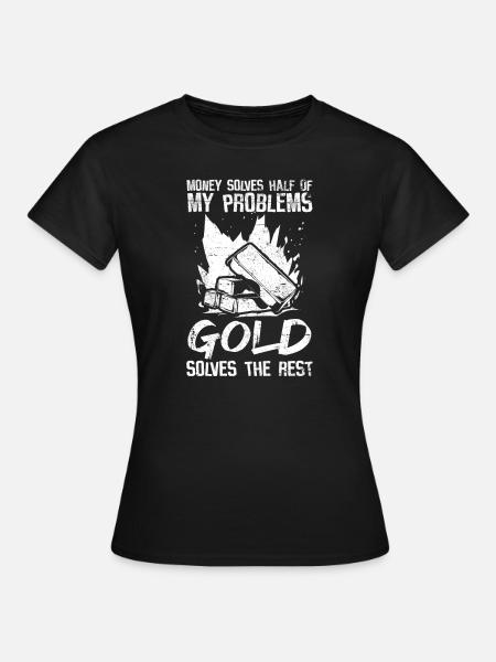 Goldbergbau Goldmine - Frauen T-Shirt - Schwarz