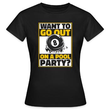 Billard 8-Ball - Frauen T-Shirt - Schwarz - Vorne - AI Model Female 172 dark (172cm)