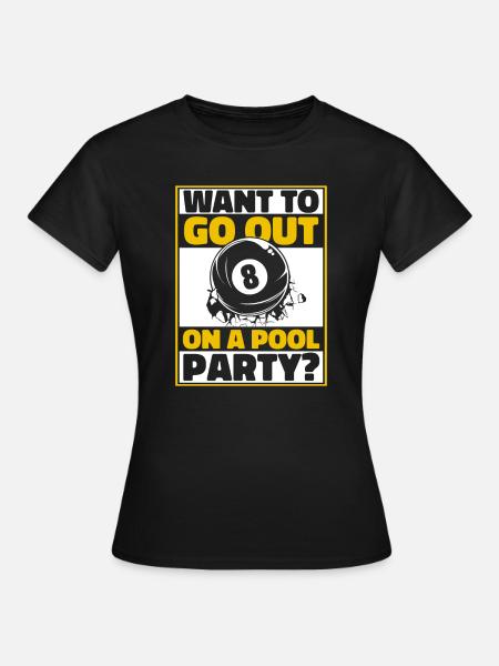 Billard 8-Ball - Frauen T-Shirt - Schwarz