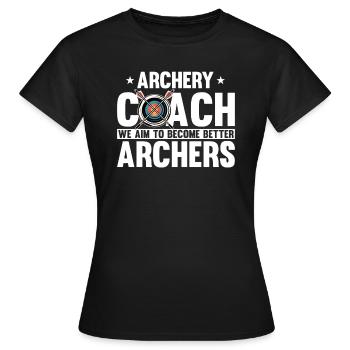 Tir à l’arc Flèche Tir à l’arc Tir à l’arc - T-shirt Femme - noir - Devant - AI Model Female 172 dark (172cm)