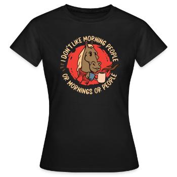 Cavalier Équitation Équitation - T-shirt Femme - noir - Devant - AI Model Female 172 dark (172cm)