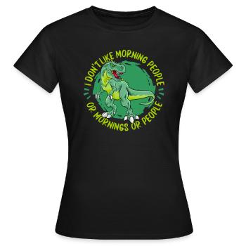 T-Rex Tyrannosaurus Rex - T-shirt Femme - noir - Devant - AI Model Female 172 dark (172cm)