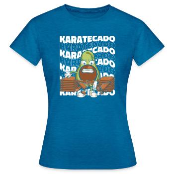 Karate - Frauen T-Shirt - Antikblaues Saphir meliert - Vorne - AI Model Female 172 dark (172cm)