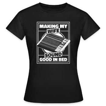 Tontechniker Sound Audio Engineer - Frauen T-Shirt - Schwarz - Vorne - AI Model Female 172 dark (172cm)