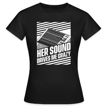 Tontechniker Sound Audio Engineer - Frauen T-Shirt - Schwarz - Vorne - AI Model Female 172 dark (172cm)
