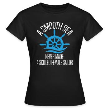 Seglen Segelboot Segler - Frauen T-Shirt - Schwarz - Vorne - AI Model Female 172 dark (172cm)