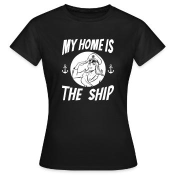 Seglen Segelboot Segler - Frauen T-Shirt - Schwarz - Vorne - AI Model Female 172 dark (172cm)