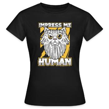 Location de chat Chat Domestique Cat - T-shirt Femme - noir - Devant - AI Model Female 172 dark (172cm)