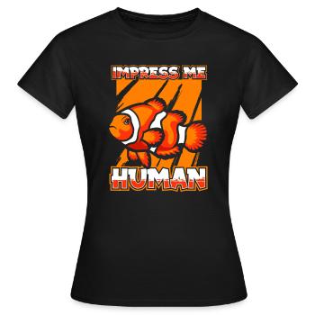 Clownfisch - Frauen T-Shirt - Schwarz - Vorne - AI Model Female 172 dark (172cm)