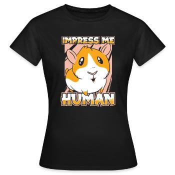 Guinea pig Guinea pig - Women's T-Shirt - black - Front - AI Model Female 172 dark (172cm)