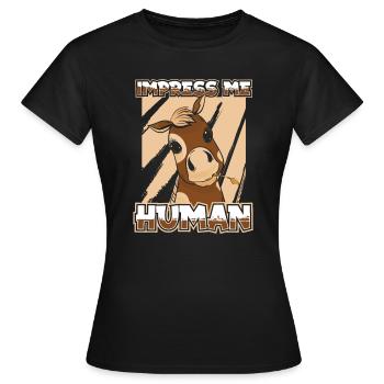 Cavalier Équitation Équitation - T-shirt Femme - noir - Devant - AI Model Female 172 dark (172cm)