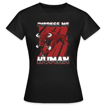 Taureau Taureau - T-shirt Femme - noir - Devant - AI Model Female 172 dark (172cm)