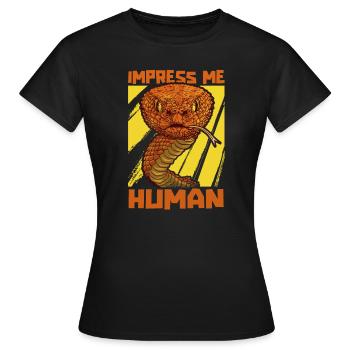 Serpent - T-shirt Femme - noir - Devant - AI Model Female 172 dark (172cm)