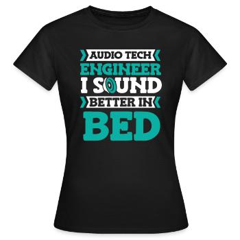 Tontechniker Sound Audio Engineer - Frauen T-Shirt - Schwarz - Vorne - AI Model Female 172 dark (172cm)