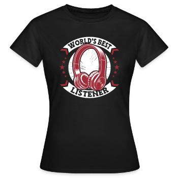 Tontechniker Sound Audio Engineer - Frauen T-Shirt - Schwarz - Vorne - AI Model Female 172 dark (172cm)